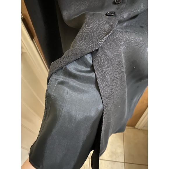 Vintage Anne Klein Pure Silk Button-up Skirt Black Polka Dots Size 12 Flowy NWT - Picture 16 of 16